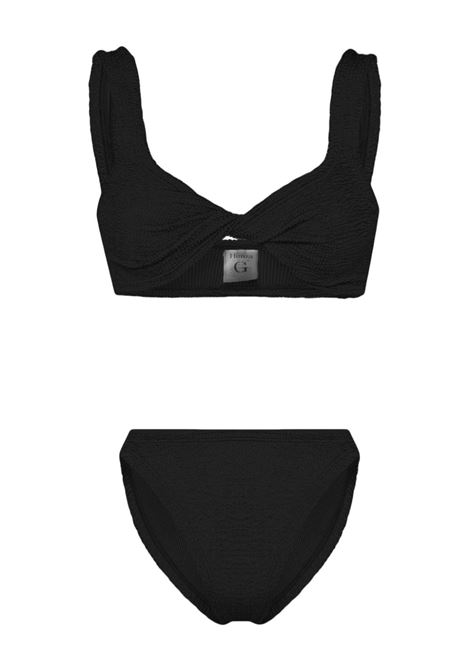 Black Juno crinkled bikini Hunza G - women HUNZA G | BJUNOCRBLK